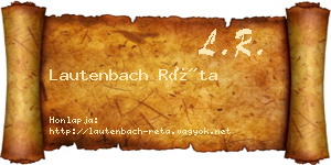 Lautenbach Réta névjegykártya